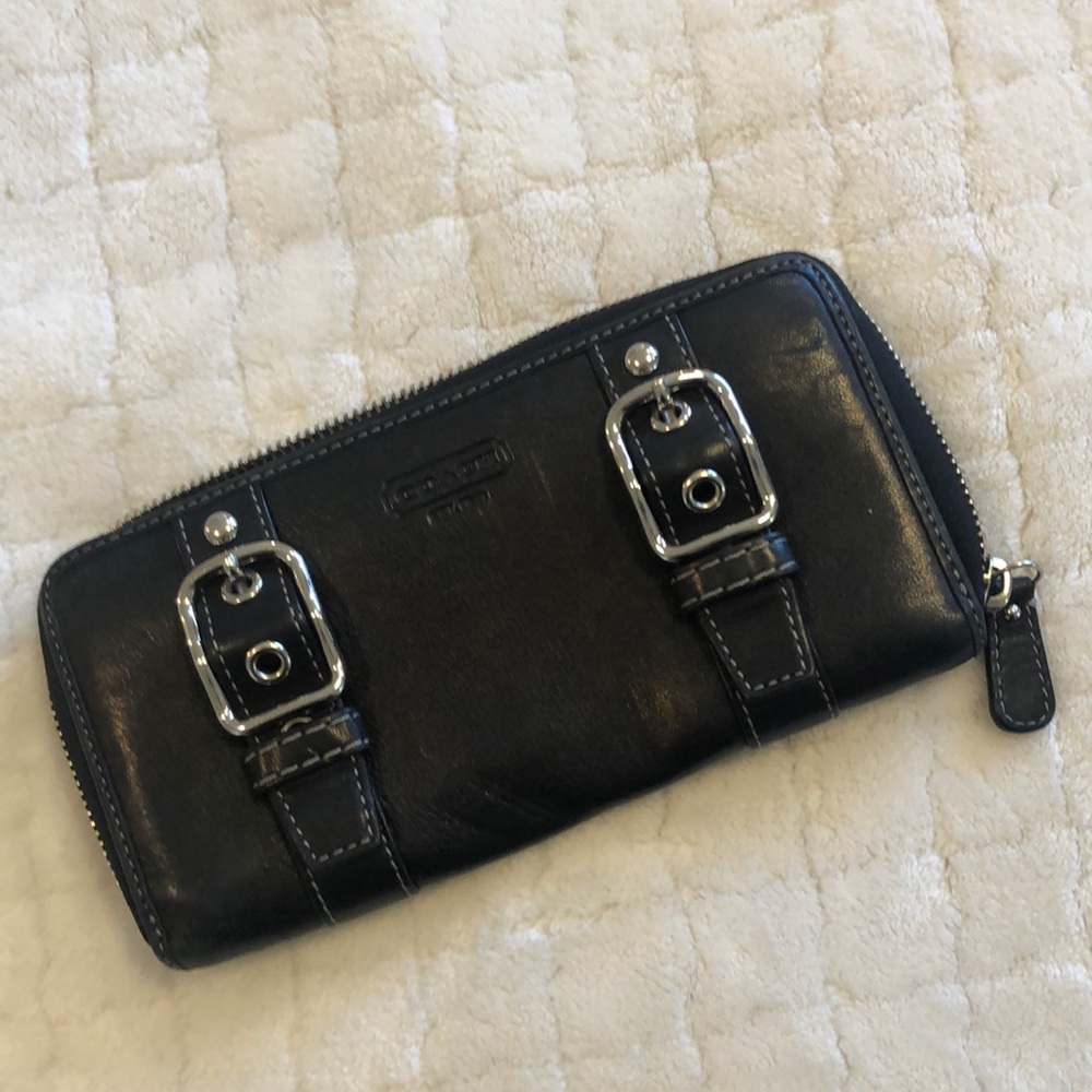 Coach large black wallet